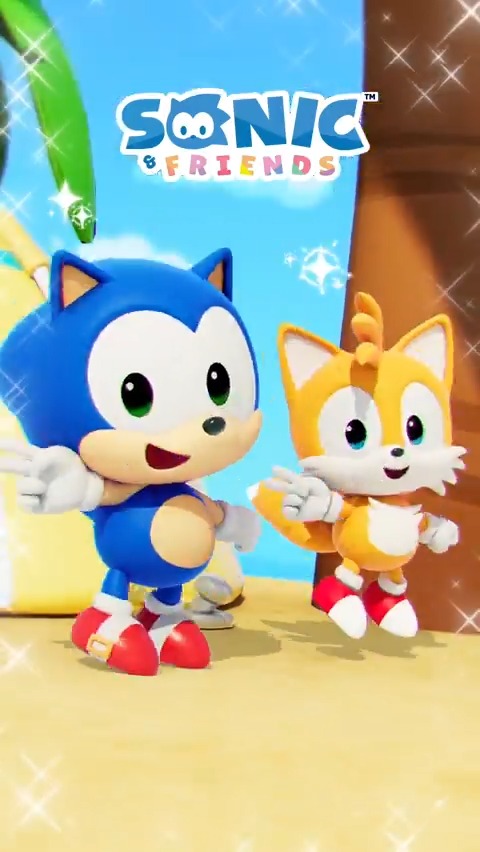/ キュートなソニックたちが送る ショートアニメ『SONIC & FRIENDS』 最新動画が本日公開👍̖́-︎ \ カメラ目線もバッチリ👀なソニックとテイルス✨ みんなも一緒に、"いくぞ~!"🔵💨 👇音声ありの動画はこちら👇 #ソニフレ #ソニックシャドウG