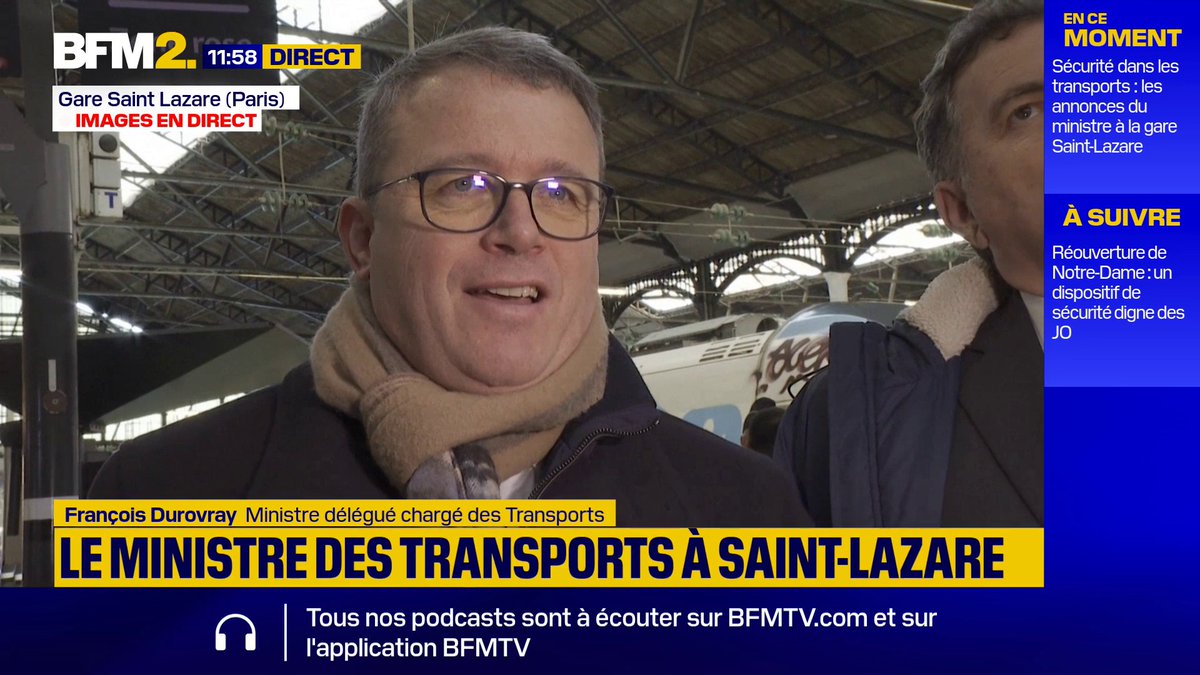 Motion de censure: le ministre des Transports François Durovray compte "sur l'esprit de responsabilité de tous les députés pour éviter cette crise au pays"