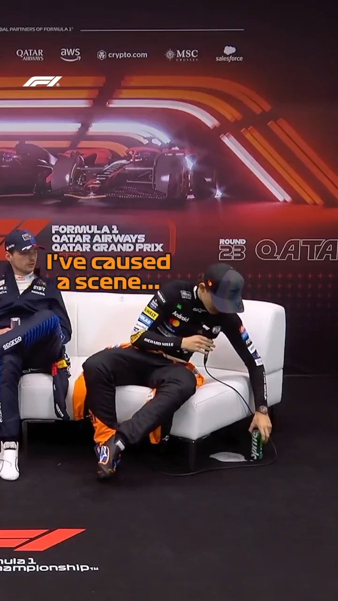 "Oh, I've caused a scene" 🫠 Everything that comes out of Oscar Piastri's mouth is iconic 😭 #F1 #QatarGP
