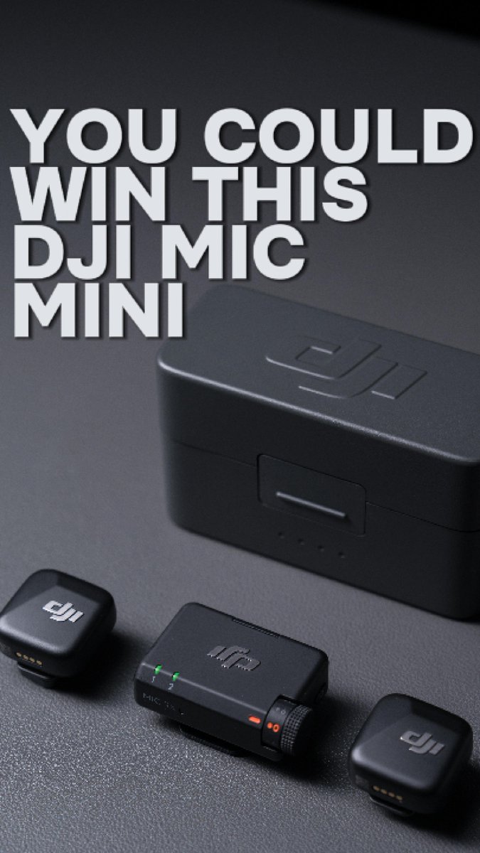 Giveaway Alert 🛎️ Want to win a brand new DJI Mic Mini? Here's how to enter: 1️⃣ Follow DJI 2️⃣ Upload a short video clip from your most EPIC vlog in the comment section (links will NOT be considered) 3️⃣ Retweet this post and spread the word!