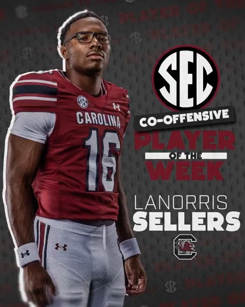 🏈 SEC Offensive Player of the Week: WK 13 🐔 LaNorris Sellers South Carolina Football x #SECFB