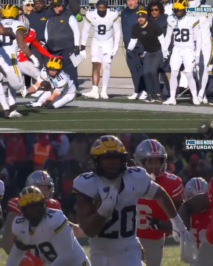 ⬆️ Peyton O’Leary ⬇️ Kalel Mullings We’re taking another look at a couple of Michigan’s clutch 3rd down conversions at No. 2 Ohio State. #B1GFootball