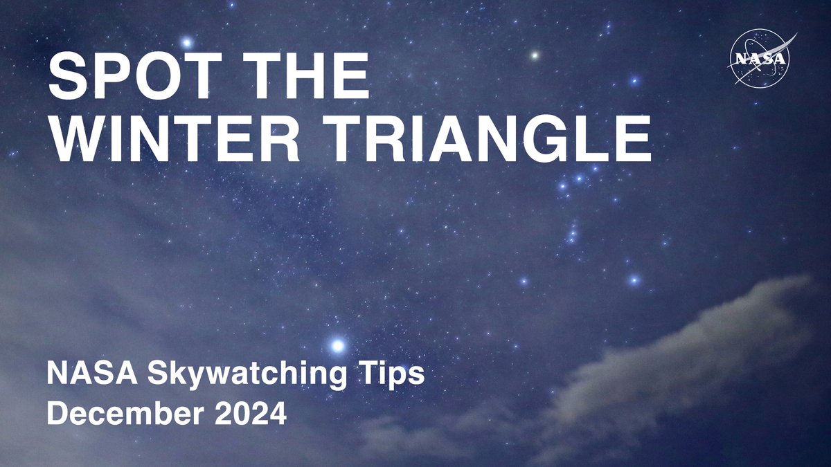 Hello, December skies! ✨ This month, enjoy dazzling views of Venus, see Jupiter at its brightest, and look for the Winter Triangle. Patient skywatchers might catch some Geminid meteors on Dec. 14! More skywatching tips: