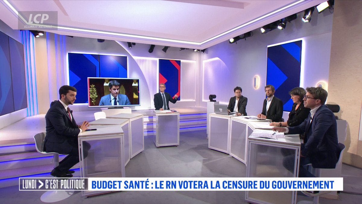 Négociations autour du budget : "Celui qui a fait tout planter, c'est Gabriel Attal", affirme Jean-Philippe Tanguy Ⓜ️. "Il est Brutus et toute la cohorte qui assassinent César, avec son 40ème coup de couteau dans le dos de M. Barnier." #LCPol