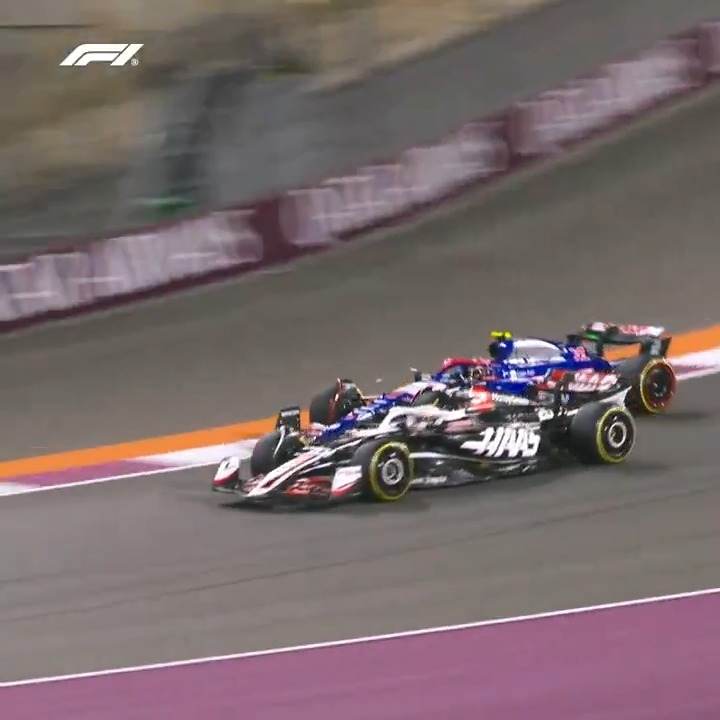 Through the gravel, and round the outside 😮💨 Kevin Magnussen was NOT messing around on Sunday! #F1 #QatarGP