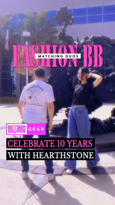 Stumble into style with our #10YearsofHearthstone anniversary merch collection 💥