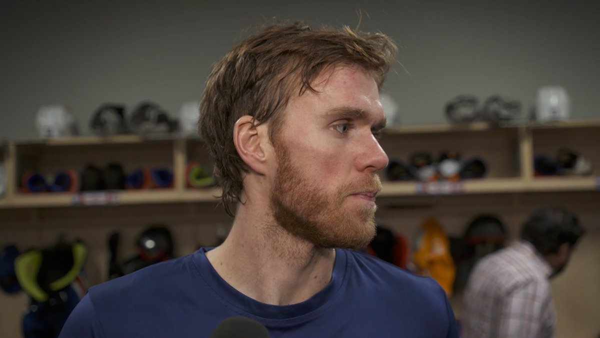 "I would say you don't see the emotional swings. A lot of guys don't ride the rollercoaster of the season, the highs & lows... We're an older group that's been through a lot of things." Connor McDavid on playing on a veteran heavy #Oilers team. Enterprise | #LetsGoOilers