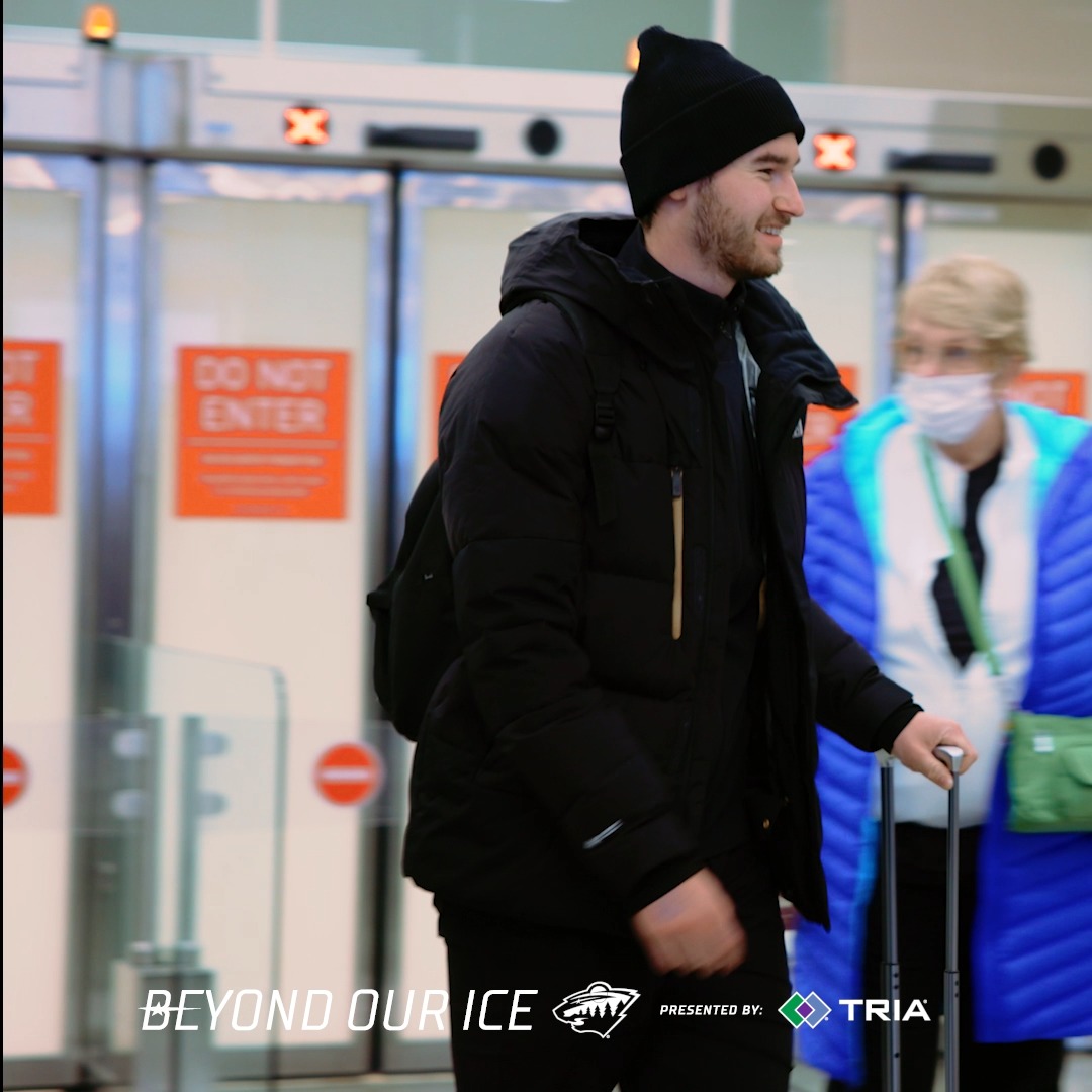 Czech out Jakub Lauko's warm welcome for David Jiricek to the State of Hockey 🇨🇿 📺 Never miss an episode of BOI » #mnwild x TRIA Orthopedics