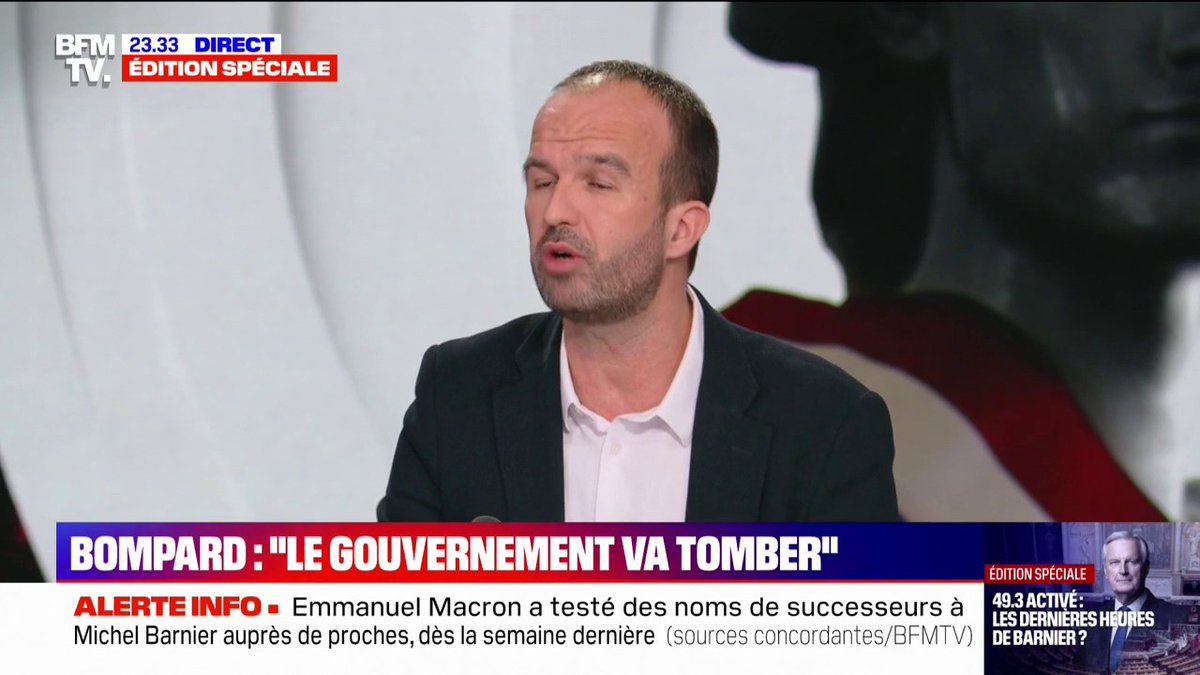 Manuel Bompard (LFI): "Le départ du président de la République permet de débloquer cette situation"