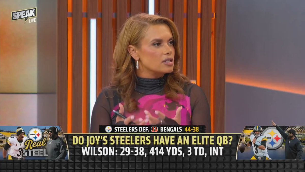 .Joy Taylor: Russell Wilson's elite play is the difference between the Steelers just being a good team to now being true Super Bowl contenders.