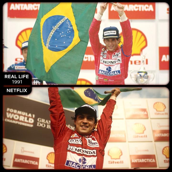 SENNA vs real life photos provided by Ayrton Senna's family