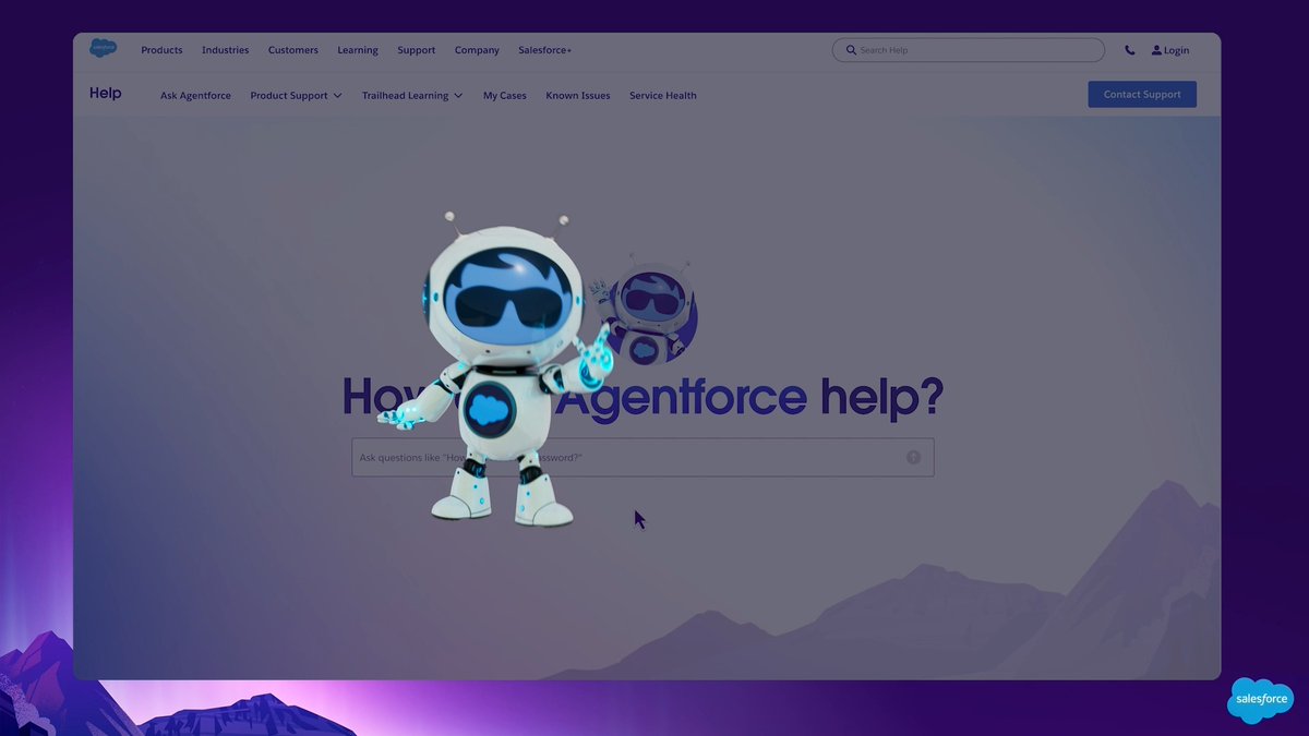 The new Salesforce Help is here, powered by Agentforce to give 60M annual visitors instant, personalized solutions 24/7. 🏆 81% answer rate 🏆 2x self-help success vs. bots Experience agent-first support: