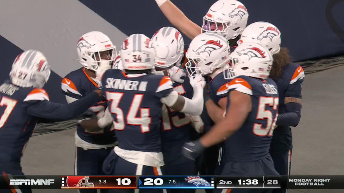JAMEIS PICK-SIX ‼️ THE BRONCOS TAKE THE INT 70 YARDS 😳 #CLEvsDEN