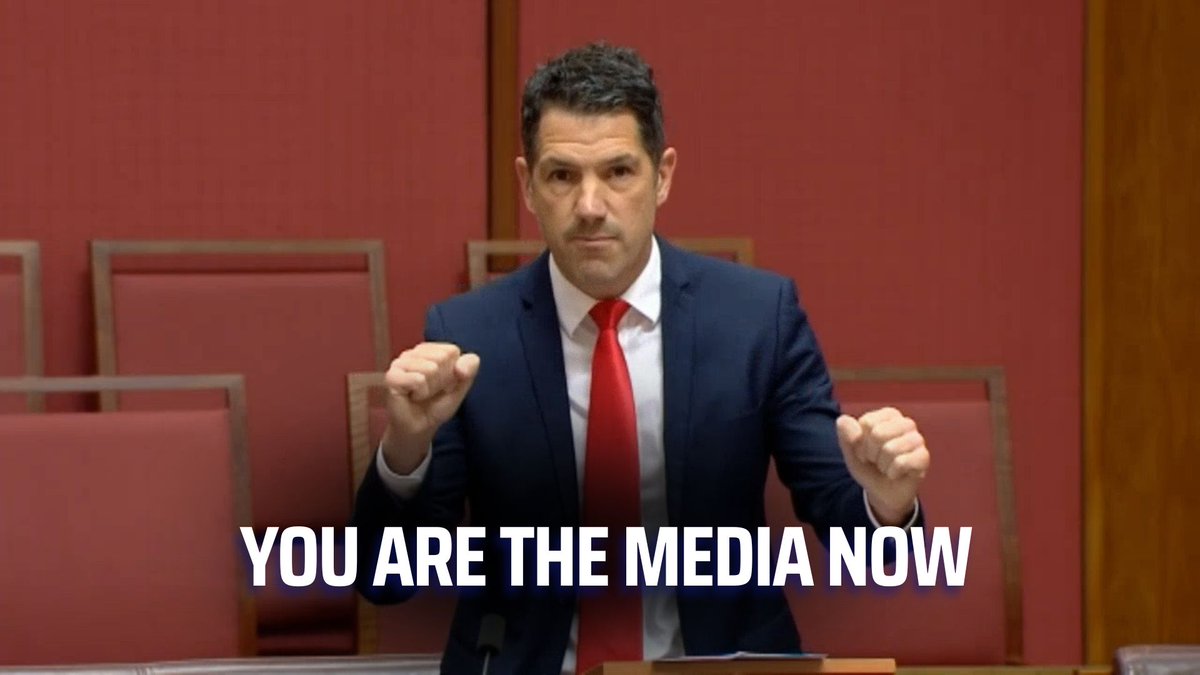 Australian Senator does the Trump dance in Parliament House: "To the legacy media, you got it wrong again and all we can do is dance"