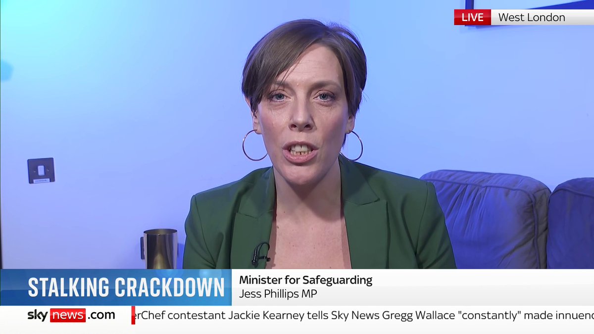 'The govt is announcing new measures to ensure stalking victims are handled better by policing and other agencies' Jess Phillips speaks to Kay Burley after it was announced stalking victims are to get better protection - including the right to know who is following them online.