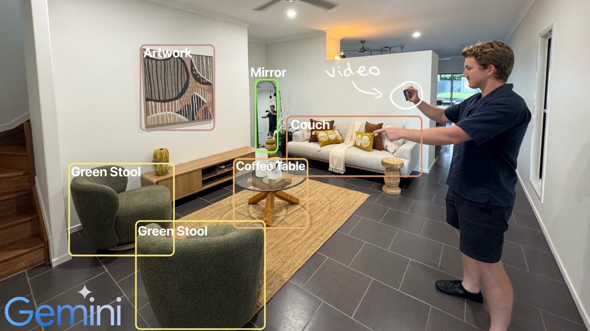 New video: Tracking every item in my house with video using Google Gemini 🎥 -> 🛋️ I call it "KeepTrack" 😎 Input: 10-minute casual walk around video. Output: Structured database w/ 70+ items. Cost: ~$0.07 w/ caching, ~$0.10 w/o caching. Full details... 🧵