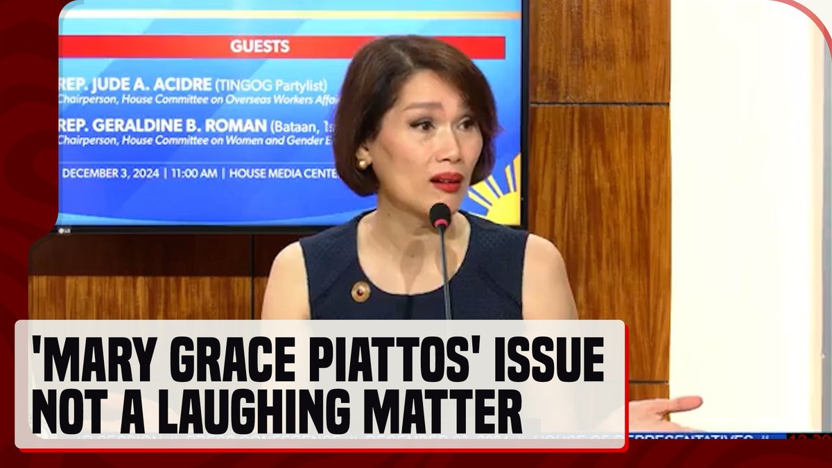 ‘THIS IS NO LAUGHING MATTER’ Ito ang reaksyon ni 1st District Bataan Rep. Geraldine Roman sa ulat na walang birth records ang “Mary Grace Piattos” sa mga acknowledgement receipt ng #OVP kaugnay ng paggasta ng opisina sa confidential funds. #News5 | via Marianne Enriquez
