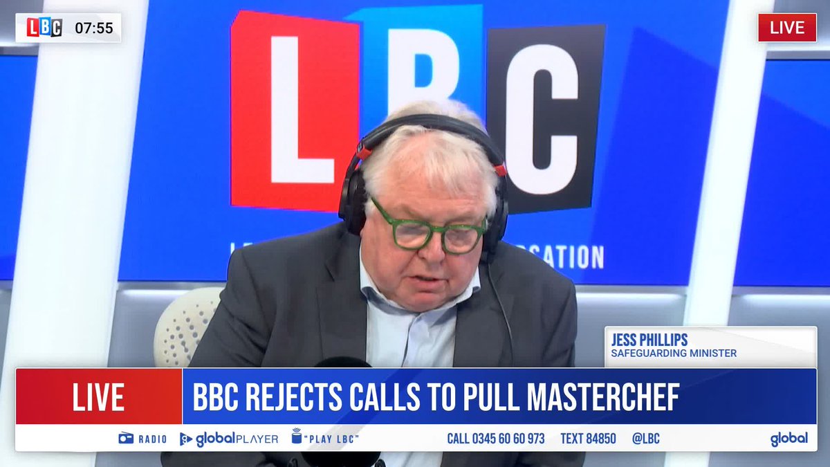 'I like a joke...but it actually has to be funny.' Amid the sexual misconduct allegations against Gregg Wallace, Safeguarding Minister Jess Phillips gives Nick Ferrari her response to those saying his alleged comments were 'just banter'.