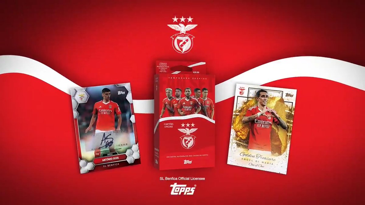 O novo Topps® SL Benfica Fan Set 2024/25, JÁ À VENDA 🔥 Disponível em ➔