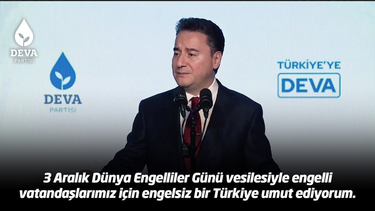 3 Aralık Dünya Engelliler Günü vesilesiyle engelli vatandaşlarımız için engelsiz bir Türkiye umut ediyorum.