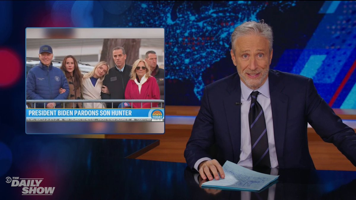 Jon Stewart's message to Democrats after Hunter Biden's pardon: Either live by your professed values and stop rigging the system for your people... or rig the system a little for everyone else, too.