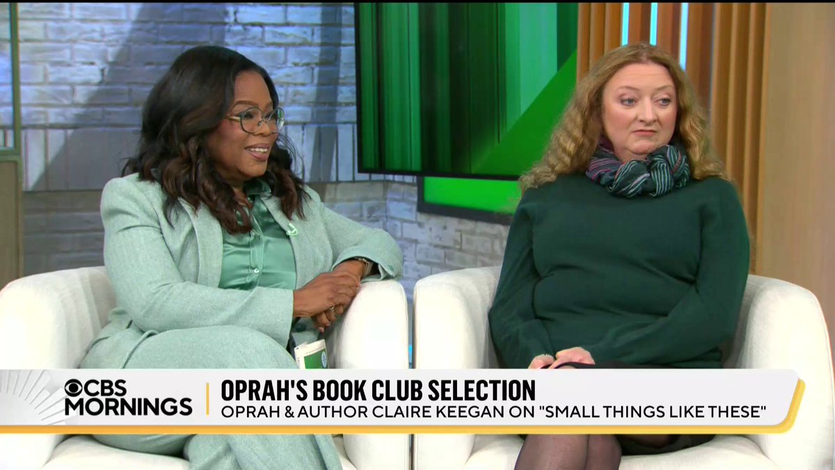 OPRAH’S BOOK CLUB: The latest Oprah's Book Club pick is “Small Things Like These” by Claire Keegan. @oprah and Keegan share how the fictional story is “based in truth” about the Magdalene Laundries in Ireland.