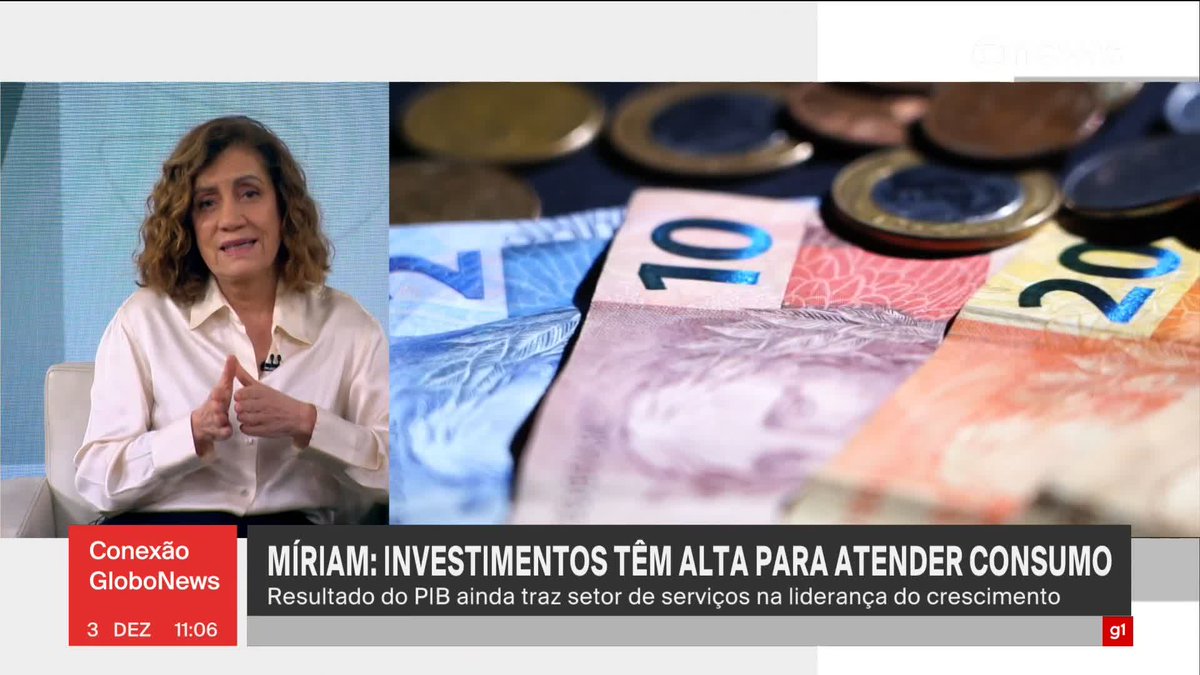 Miriam Leitão: "O investimento foi o componente que mais cresceu, e isso é muito importante. O país cresceu esse ano de maneira diferente do ano passado. Miriam, Vamos falar do dólar que está acima dos 6. Contadora de história!!