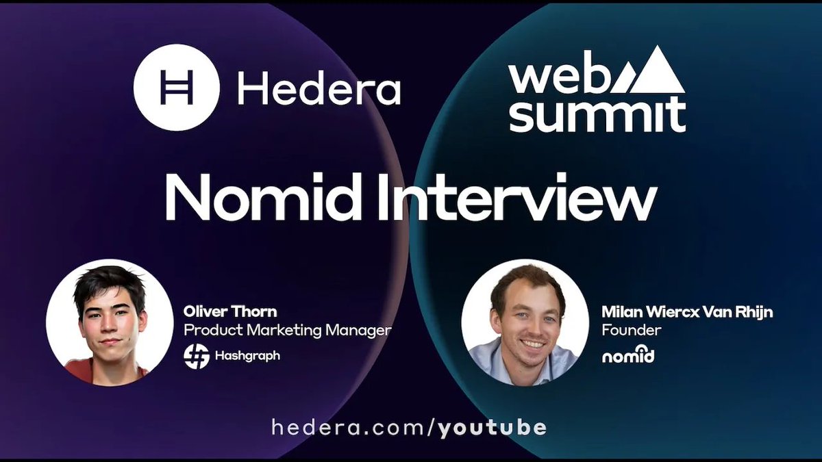 Web Summit 2024 | Long-time Hedera community member and Founder of Nomid Milan dives into his history with the network and his new project - Nomid - a P2P payment solution leveraging #Hedera to provide instant, low-cost, and secure transactions without intermediaries.