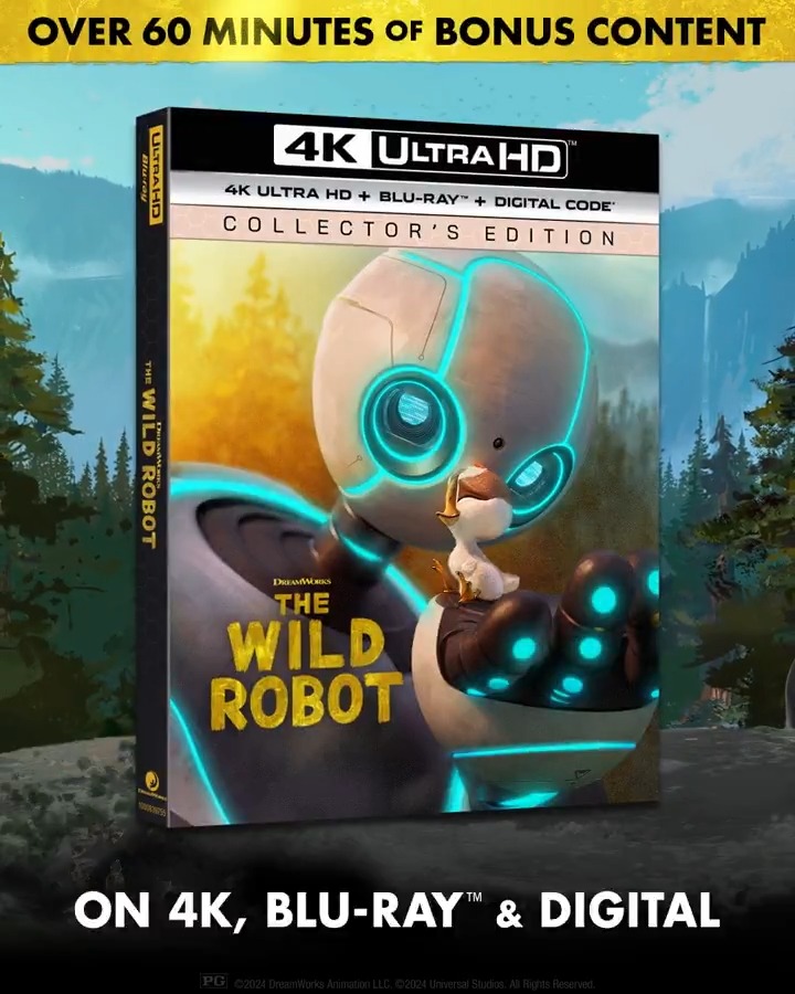 <Media Detected!> Own #TheWildRobotMovie Collector’s Edition on 4K, Blu-ray, and Digital today with over 60 minutes of bonus features. FYC including Best Picture &amp; Best Animated Feature.