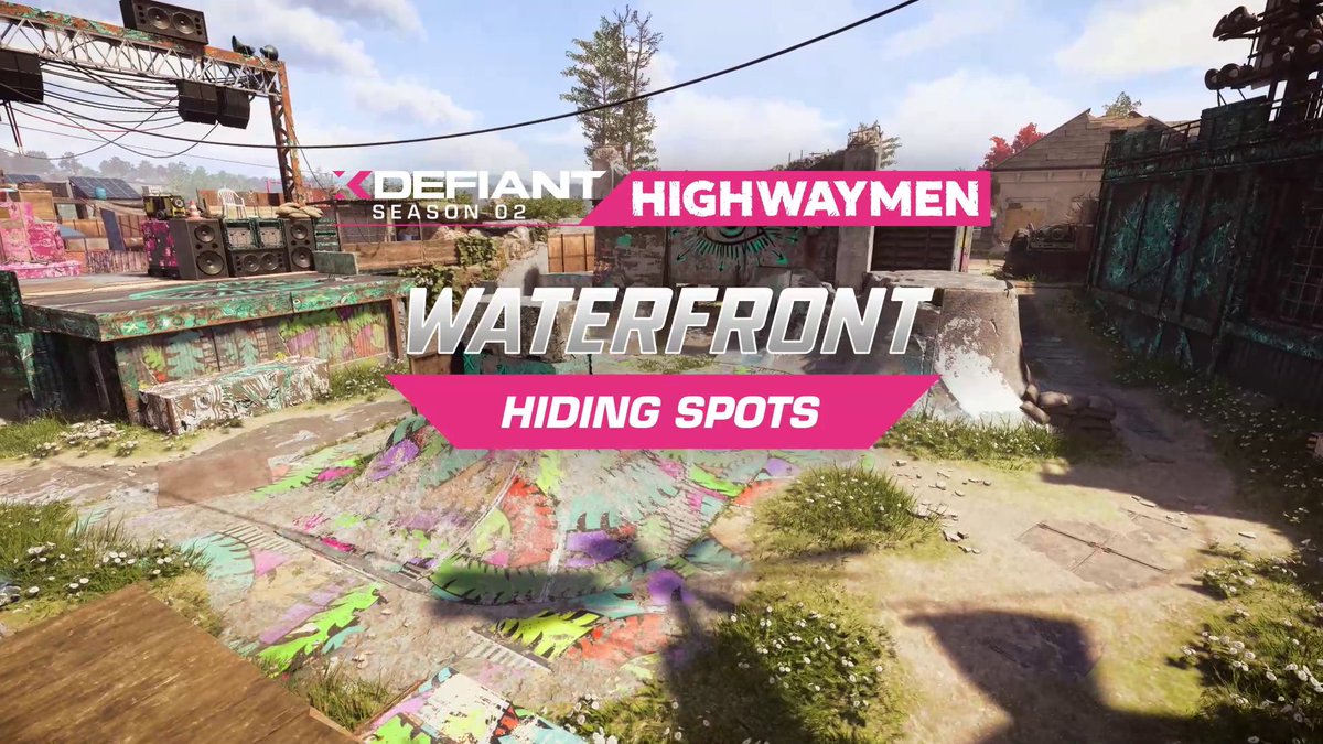 Hiding in broad daylight &amp; out in the open? That's impressive. Be on the lookout for these tricky corners when you are dropped into Waterfront, our latest Arena map. 🚢