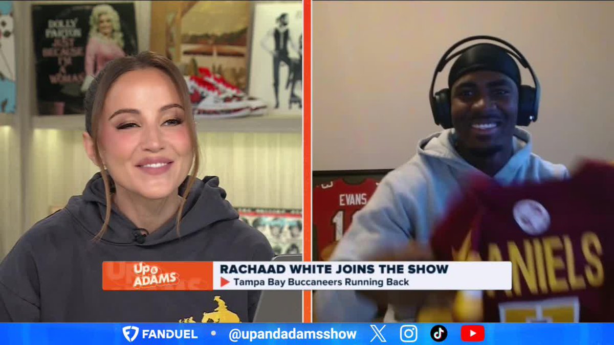 To #Bucs RB Rachaad White, NOTHING about his former ASU teammate Jayden Daniels' rookie success is surprising. 👀 "He's a playmaker, he's a difference maker, he's an athlete..." 😤🏈 Kay Adams Rachaad White 1️⃣ Jayden Daniels Tampa Bay Buccaneers Washington Commanders
