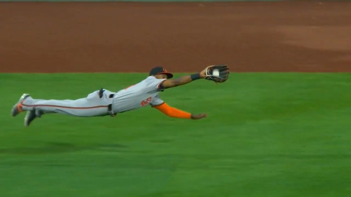 Play No. 58 of 2024: Cedric Mullins LAYS OUT for an unbelievable catch 🤯