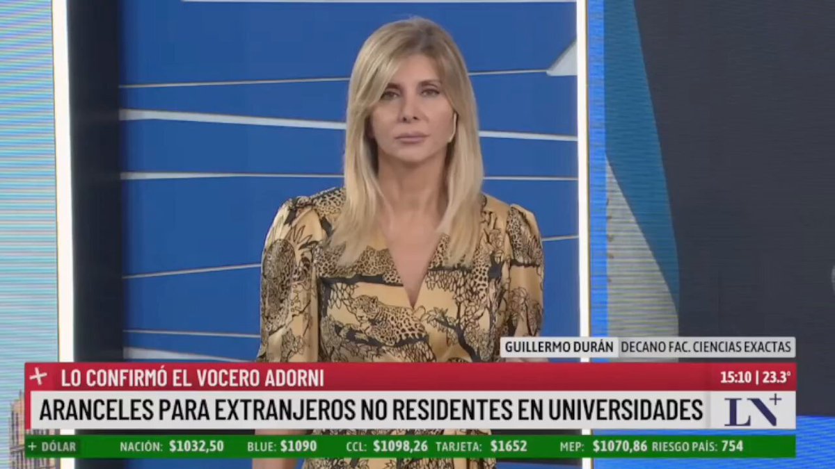 [AHORA] "Es una bomba de humo, un absurdo total": el decano de la Facultad de Ciencias Exactas de la UBA, Guillermo Durán, aseguró que "no existe" la situación de "estudiantes extranjeros no residentes".