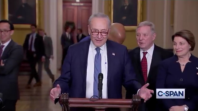 .Chuck Schumer on President Biden's pardon of Hunter Biden: "I've got nothing for you on that."