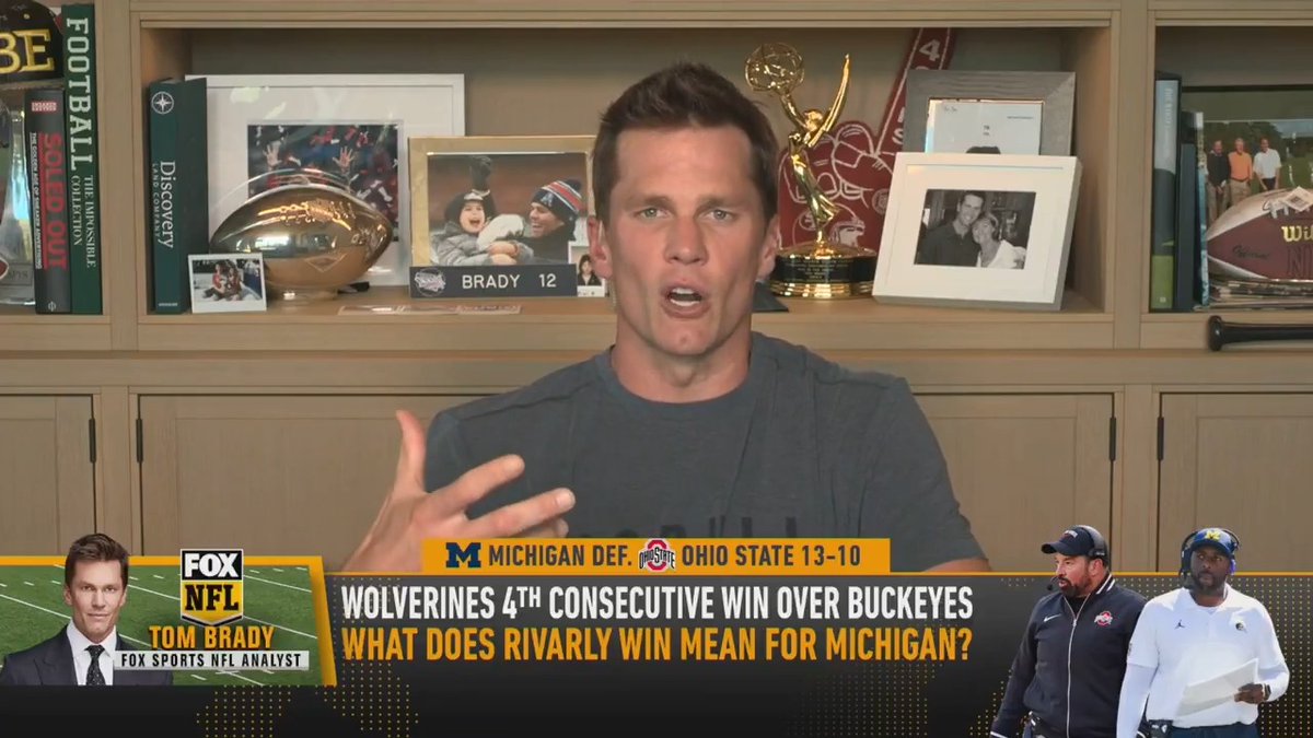 "I may as well been out there playing receiver for Ohio State. I can't run, I couldn't catch but it doesn't matter if you don't throw me the ball just like they didn't throw a lot of their best players the ball in the second half." — Tom Brady
