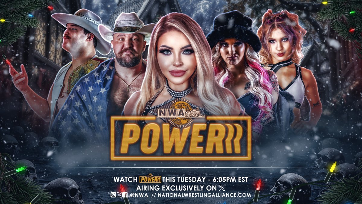 It's 6:05! It's time for wrestling! It's time for #NWAPowerrr! Wrestling's most controversial event RETURNS for the month of December! In the immortal words of Father James Mitchell, join the NWA as we present a "horrific holiday hellscape!" It's #NWASamhain! It's #NWAPowerrr!