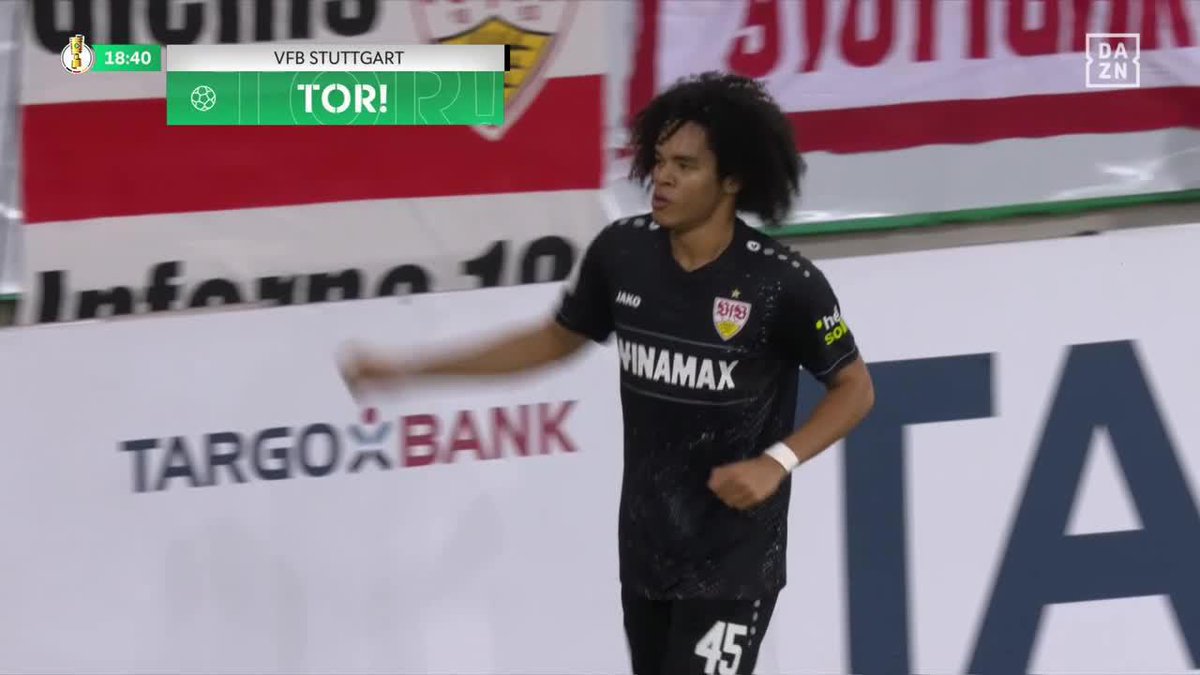 / 頭で豪快に \ FKから押し込んだ #チェイス・アンリ トップチーム初ゴール 🏆DFBポカール ラウンド16 🆚レーゲンスブルク×シュトゥットガルト 📱#DAZN 見逃し配信中 #DAZNFootball
