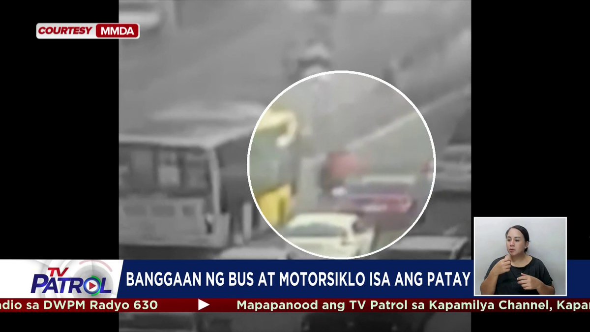 Patay ang angkas ng isang motorsiklo matapos mabangga ng bus sa EDSA-Mandaluyong City. Kaugnay na ulat: