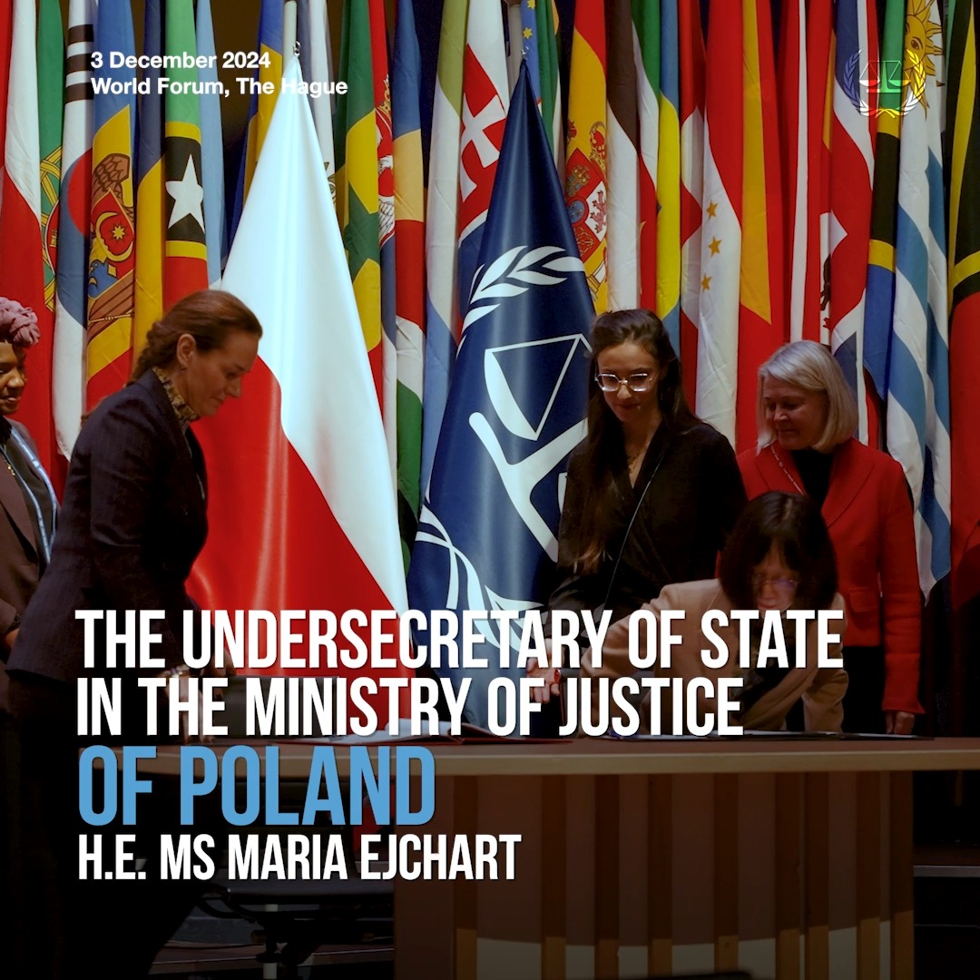 🎥#ICC and #Poland conclude Agreement on Enforcement of Sentences. Ministry of Foreign Affairs 🇵🇱 #BuildingSupport #ASP23 Under the agreement, persons convicted by the ICC may serve prison sentences in Poland, if so decided by the Court and accepted by Poland. Learn more ➡️
