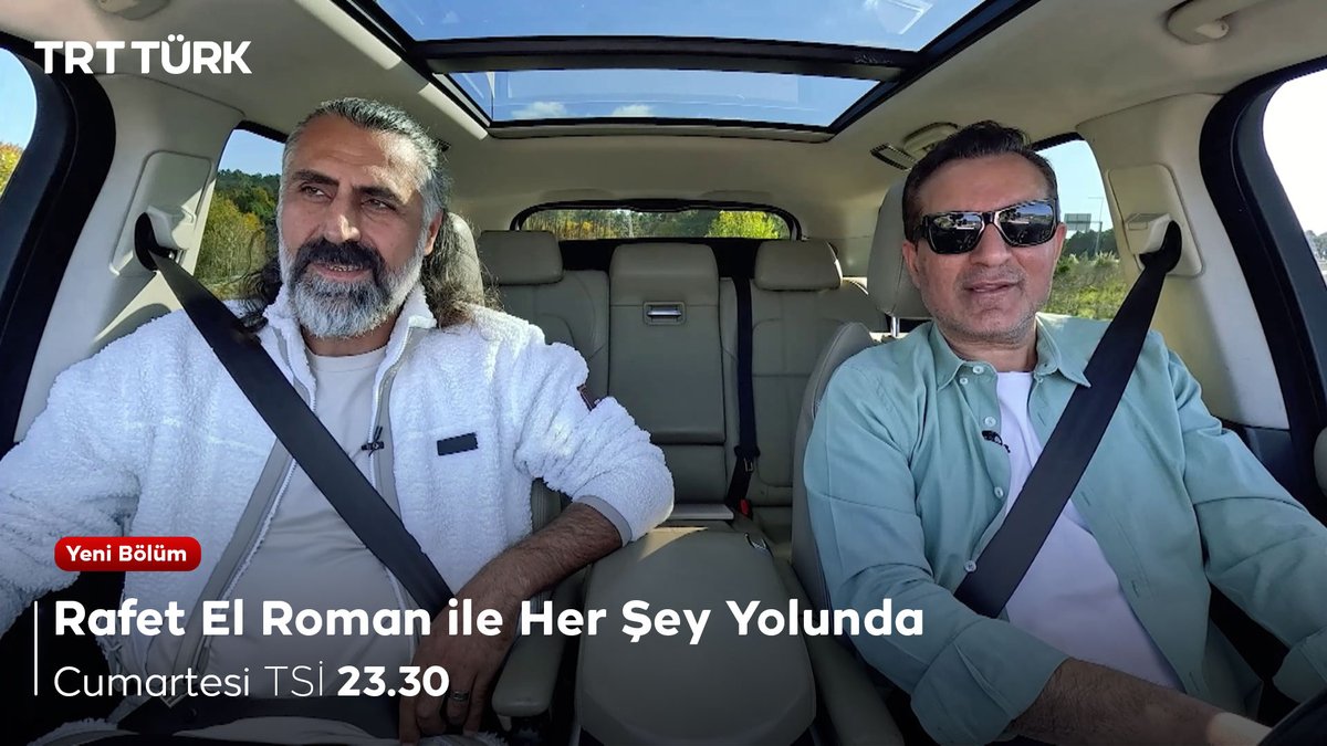 Rafet El Roman ve birbirinden değerli konukları ile yolculuğumuz devam ediyor! 🚙 Bu haftaki konuğumuz Abdülhey Çoban! “Rafet El Roman ile Her Şey Yolunda” yeni bölümüyle cumartesi TSİ 23.30’da #TRTTÜRK’te!