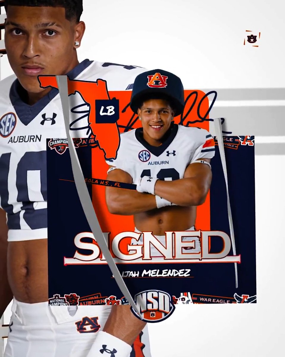 Scary sight coming to The Plains ⚡️ Welcome home, Elijah melendez! 🏠 Kissimmee, Florida 💪 Linebacker 🔗