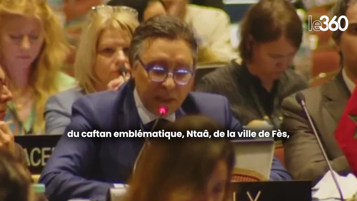 🇲🇦🇩🇿 S. Addahre, représentant du Maroc à l’UNESCO, est intervenu pour dénoncer la tentative échouée d’appropriation du caftan marocain par l’Algérie «La photo du caftan Ntaâ, de la ville de Fès, a été introduite de manière inexpliquée dans le dossier de l'État soumissionnaire et en déconnexion avec l'élément présenté pour inscription»