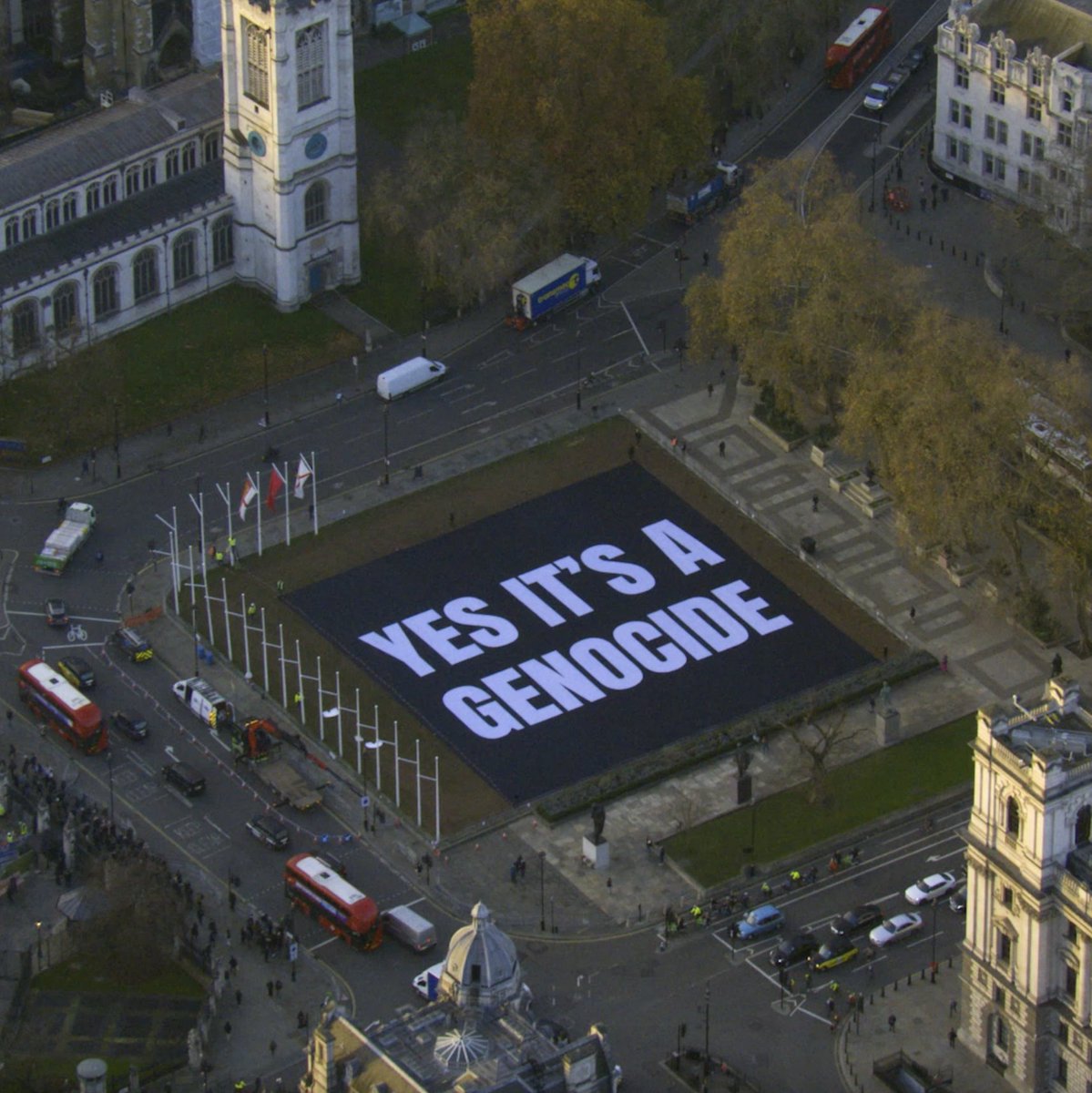 "And once you come to this conclusion you cannot remain silent." Location: Parliament Square, London (sound on)