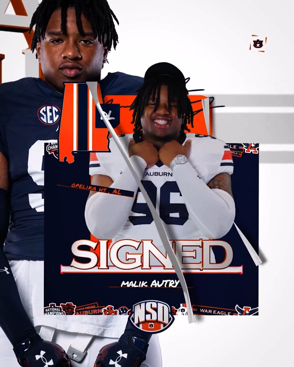Hometown Autry 🌟🌟🌟🌟🌟 𝐒𝐢𝐠𝐧𝐞𝐝 🖊️ Malik Autry 🔌 🏠 Opelika, Alabama 💪 Defensive Line 🔗