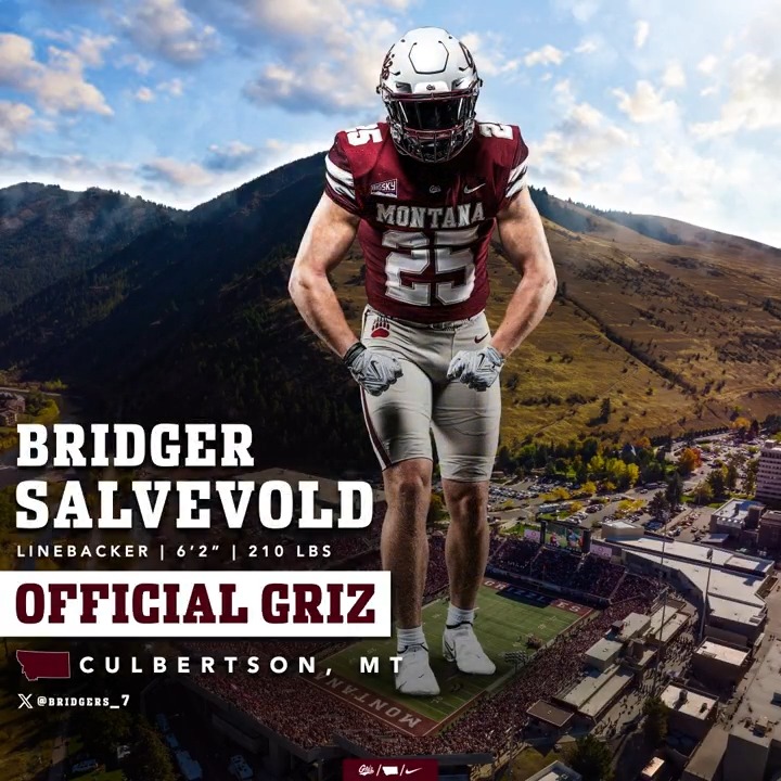 From the prairie in Culbertson 🌾 to the mountains in Missoula 🌄 Welcome to the fam Bridger Salvevold! #GoGriz // #GrizSigningDay