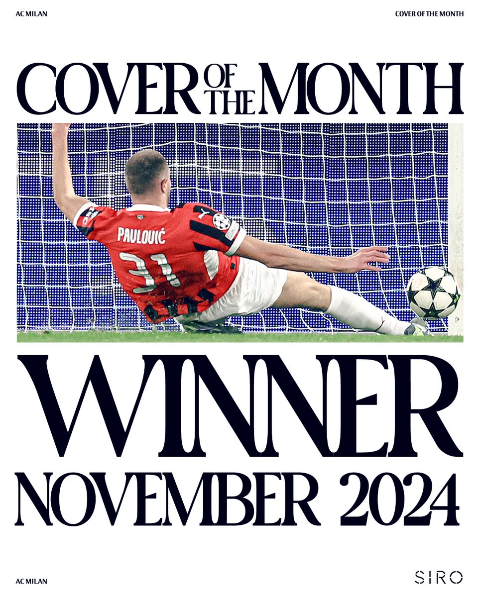 🛡️ Strahinja Pavlović sliding in with the Top Cover of November 🛝 #SempreMilan Brought to you by 𝐒𝐢𝐫𝐨