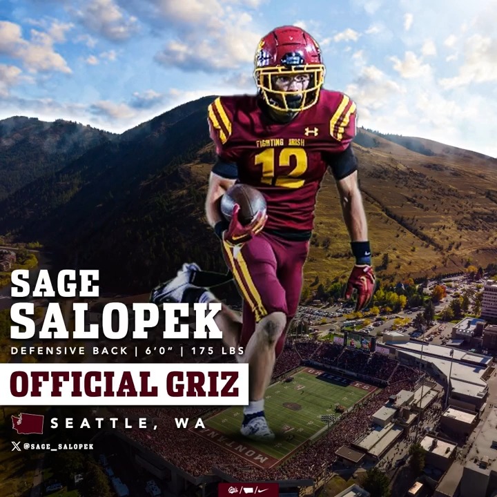 ⭐️⭐️⭐️ Got a 3-⭐️ stud comin' to us from Seattle! Welcome to Missoula Sage.Salopek 3🌟db 🔥 #GoGriz // #GrizSigningDay
