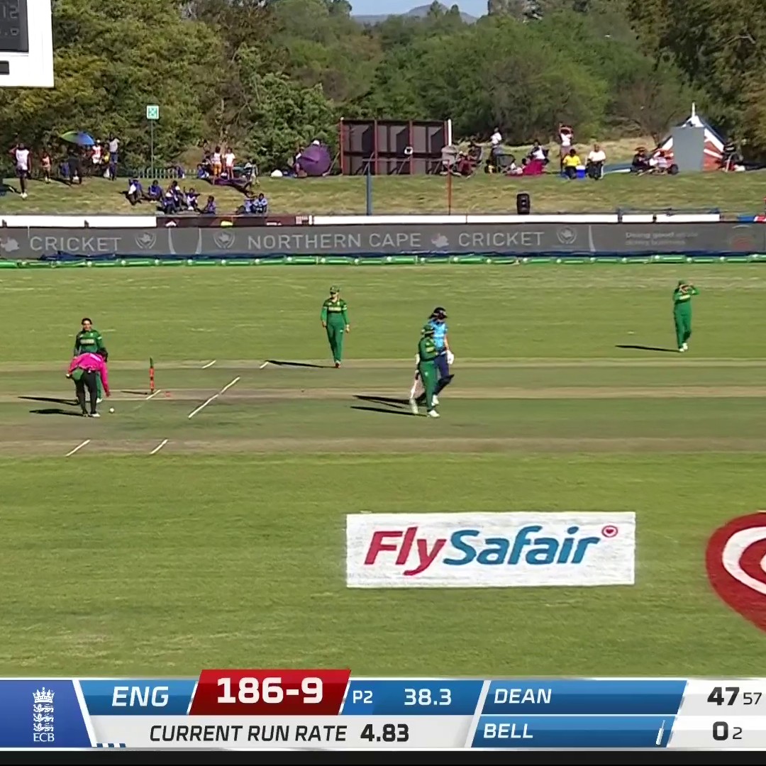 England are all out for 186 after a 79-run partnership between Charlie Dean and Sophie Ecclestone 🙌