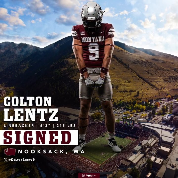 Welcome to #LinebackerU 3⭐️ Colton Lentz 😤 #GoGriz // #GrizSigningDay