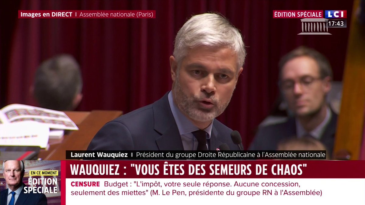 🗣️ Laurent Wauquiez s'adresse à Marine Le Pen : "Les Français jugeront sévèrement le choix que vous vous apprêtez à faire"